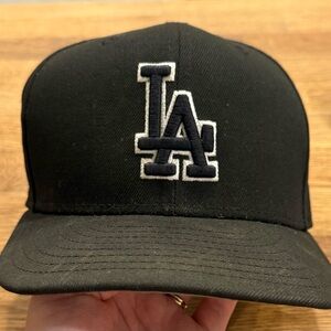 New Era Black and White LA Hat